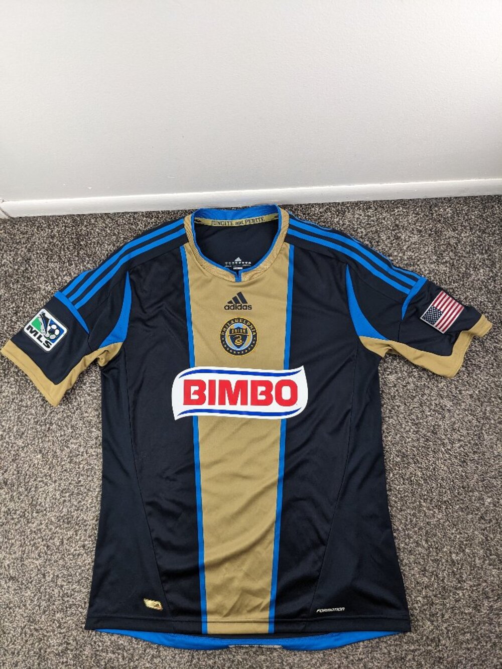 2011 2012 Philadelphia Union Jersey Adidas Home Blue Mens XL